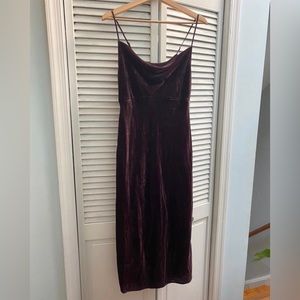 NWT Anthropologie Elyse Velvet Slip Dress